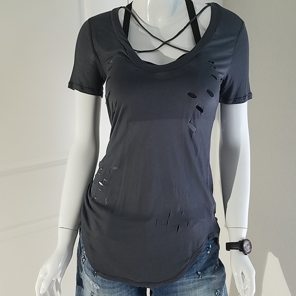 PPLA Charcoal Burnt Out Tee - Picture 4 of 8